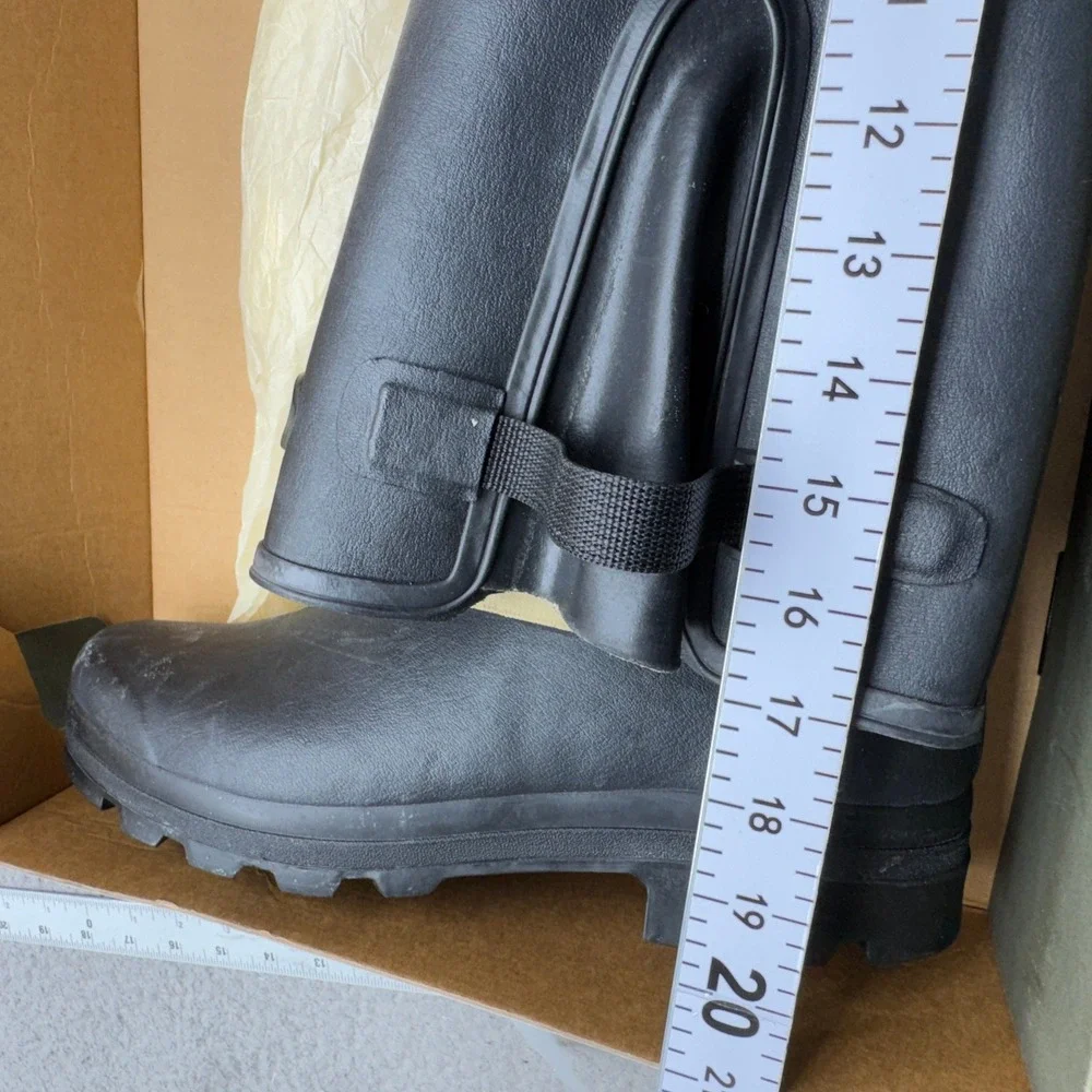 Le Chameau Vierzon M Rain Boots Mens 11.5 Black Rubber Waterproof Wellington